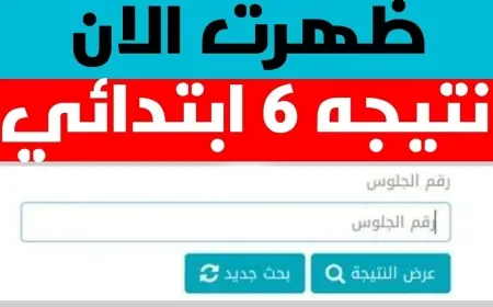 نتيجة الصف السادس الابتدائي الترم الثاني 2025 بالاسم فقط وبرقم الجلوس عبر بوابة التعليم الاساسي