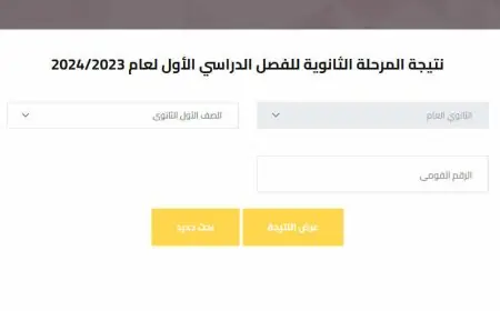 نتيجة الصف الأول - الثاني الثانوي الترم الثاني 2024 برقم الجلوس والاسم او بالرقم القومي عبر موقع وزارة التربية والتعليم