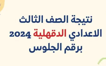 نتيجه الصف الثالث الاعدادي محافظه الدقهليه 2024 برقم الجلوس موقع مديرية التربية والتعليم بالدقهلية