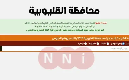 بوابة التعليم الأساسي برقم الجلوس الصف الثالث الإعدادي محافظة القليوبية الترم الثاني 2024
