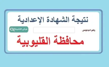 نتيجة الشهادة الإعدادية محافظة القليوبية 2024 برقم الجلوس الموقع الرسمي لبوابة القليوبية