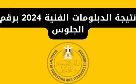 استعلم عن نتجتك الأن.. نتيجه الدبلومات الفنيه 2024 برقم الجلوس عبر بوابة التعليم الفني fany.emis.gov.eg