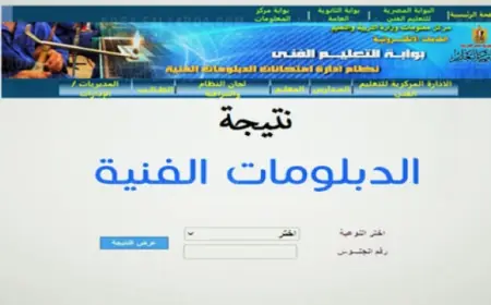 برقم الجلوس.. رابط نتيجة الدبلومات الفنية 2024 تجاري وصناعي بوابة التعليم tech.moe.gov.eg