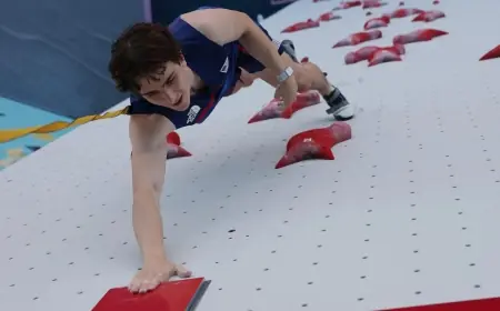 أولمبياد رياضة التسلق الرياضي.. أمريكي يحطم الرقم القياسي في حدث أولمبي جديد ومثير للجدل