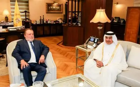 محافظ البنك المركزي يبحث مع وزير المالية القطري التعاون المشترك