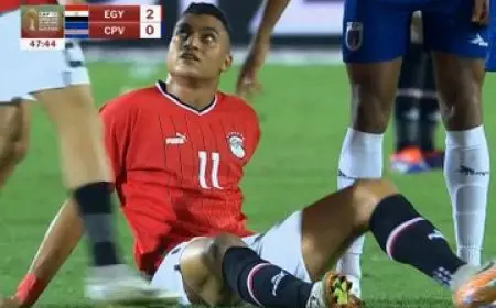 تفاصيل إصابة مصطفى محمد في مباراة مصر وكاب فيردي