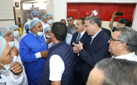 ينتج 60 ألف وجبة يوميا.. وزير الزراعة ومحافظ المنوفية يتفقدا مصنع التغذية المدرسية بقويسنا