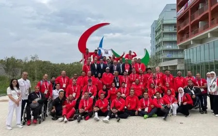وزير الرياضة ورئيس البارالمبية يكرمان الأبطال المصريين بمكافآت فورية في مقر البعثة بالقرية الأولمبية