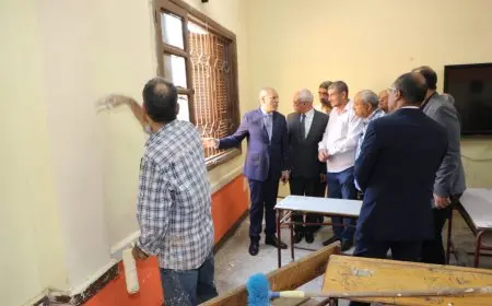 محافظ القاهرة يشدد على ضرورة الاهتمام بنظافة الفصول وإزالة الملصقات