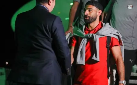 لقطات من وصول بعثة منتخب مصر لبتسوانا