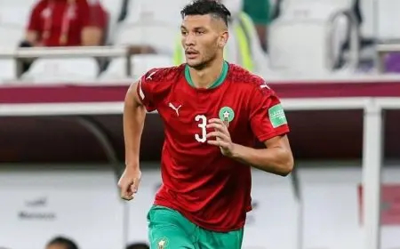إصابة أشرف داري قبل دقائق من بداية مباراة المغرب وليسوتو