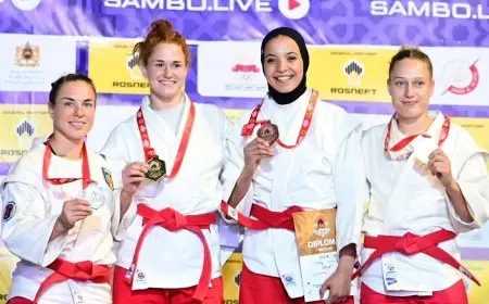 آلاء محمود تحصد برونزية بطولة العالم للسامبو الشاطئي بالمغرب