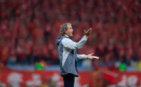 المدرب مانشيني سعيد بأداء وانتصار السعودية على الصين