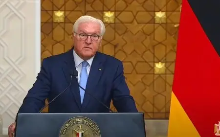 الرئيس الألماني: نعول على دور مصر في المنطقة وقناة السويس شريان حياة لنا