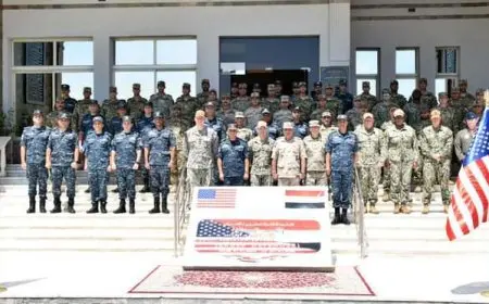 انطلاق فعاليات التدريب البحري المشترك المصري الأمريكي (النسر المدافع) بنطاق البحر الأحمر