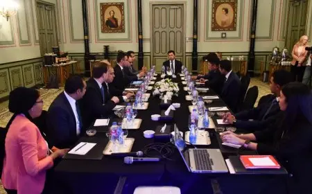 وزير الشباب والرياضة يعقد اجتماعاً مع شركة دافينج الصينية