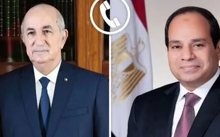 الرئيس السيسي يهنئ نظيره الجزائري بفوزه بولاية رئاسية جديدة