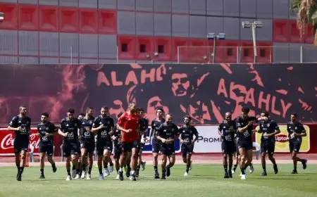 الأهلي يختتم تدريباته فى التتش اليوم قبل السفر إلى كينيا