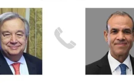 وزير الخارجية والهجرة يتلقى اتصالا هاتفيا من السكرتير العام للأمم المتحدة