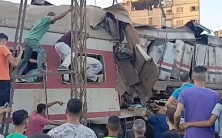 توجيه عاجل من وزيرة التضامن بسبب تصادم قطارين بالشرقية.. تفاصيل الحادث
