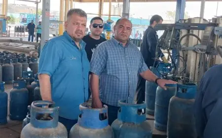 ضبط مصنع يقوم بتعبئة اسطوانات الغاز المنزلي والتجاري ناقصة الوزن بالجيزة