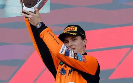 بياستري ينتزع سباق جائزة أذربيجان ومكلارين ترتيب الصانعين من ريد بول