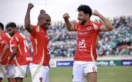 بيرسي تاو يضيف ثالث أهداف الأهلي أمام جورماهيا الكيني