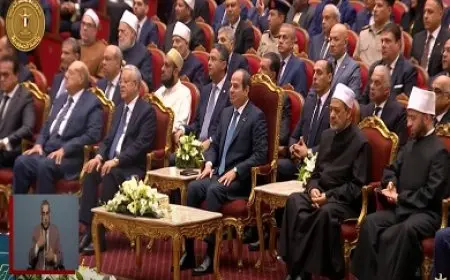 الرئيس السيسي يشهد احتفالية الأوقاف بذكرى المولد النبوي الشريف