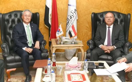 وزير النقل يبحث مع سفير كوريا الجنوبية زيادة الاستثمارات في السوق المصري وتوطين بعض الصناعات