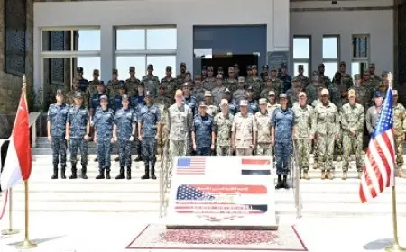 ختام فعاليات التدريب البحري المشترك المصرى الأمريكى «النسر المدافع» بنطاق البحر الأحمر