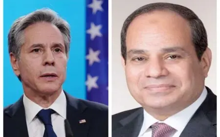 السيسي يؤكد لوزير الخارجية الأمريكي دعم مصر للبنان في مواجهة الهجوم السيبراني الذي تعرض له