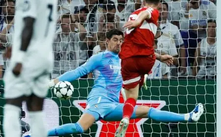 أنشيلوتي يشكر كورتوا ويؤكد: إنه الأفضل في العالم