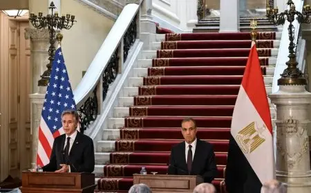 وزير الخارجية الأمريكي: ناقشت مع الرئيس السيسي التهديد الوجودي لمصر وملف المياه