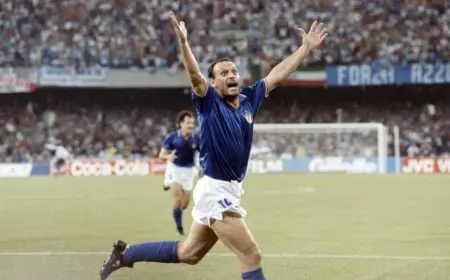 وفاة الإيطالي سكيلاتشي هداف كأس العالم 1990