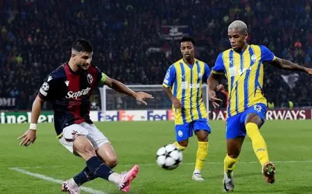 بولونيا الإيطالي يكتفي بالتعادل أمام شاختار الأوكراني في ظهوره الأول بدوري أبطال أوروبا