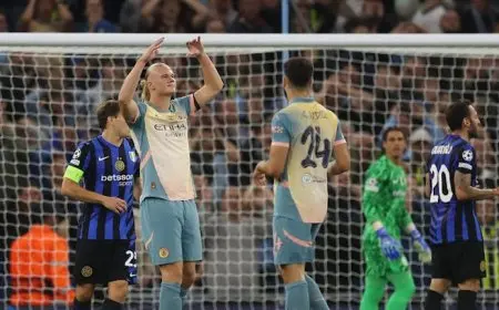 مانشستر سيتي ضد إنتر ميلان.. شوط أول سلبي بدوري أبطال أوروبا