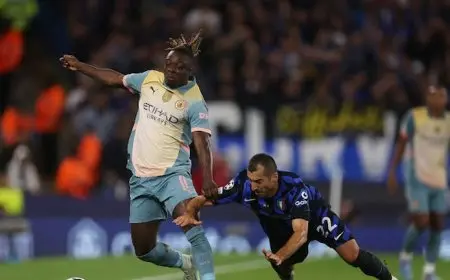 مانشستر سيتي يسقط في فخ التعادل أمام إنتر ميلان بدوري أبطال أوروبا