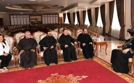 البابا تواضروس الثاني يستقبل وفد من الرهبانية الأنطونية بلبنان