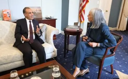 وزير الخارجية والهجرة يستهل زيارته لواشنطن بلقاءات مكثفة مع أعضاء الكونجرس