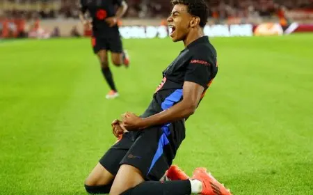 لامين يامال يسجل أول أهدافه مع برشلونة بدوري أبطال أوروبا