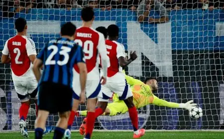 التعادل يحسم مواجهة أرسنال وأتالانتا في دوري أبطال أوروبا