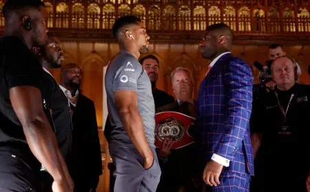 جوشوا ودوبوا.. النزال الأكبر في بريطانيا منذ الحرب العالمية الثانية