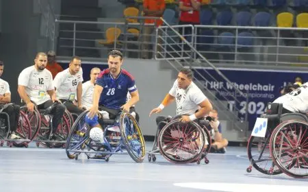 منتخب مصر للكراسي المتحركة لليد يهزم فرنسا ويواجه أمريكا في نهائي المونديال