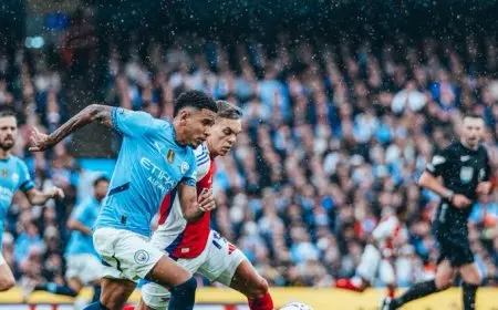 مانشستر سيتي ضد أرسنال.. المدفعجية يحسمون الشوط الأول بثنائية