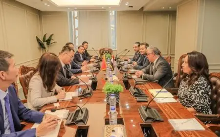 رئيس اقتصادية قناة السويس يبحث سبل التعاون مع وفد مقاطعة جوانجدونج الصيني