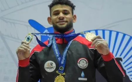 وزارة الرياضة تنهي إجراءات سفر عبد الرحمن يونس.. ويُحرز 3 ميداليات ببطولة العالم للأثقال