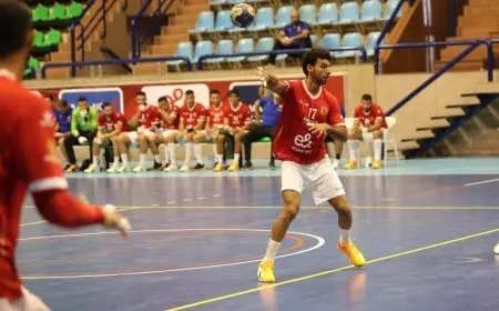 رجال يد الأهلي يفوز على سبورتنج في الدوري