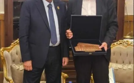 رئيس استئناف القاهرة يبحث مع وفد الغرفة التجارية الألمانية تبادل الخبرات في التحكيم الدولي