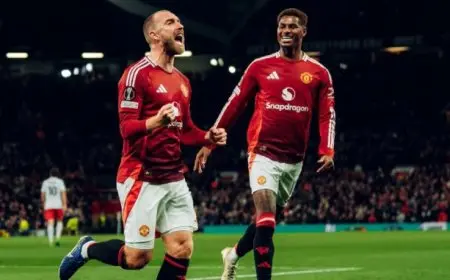 التعادل الإيجابي يحسم مباراة مانشستر يونايتد وتفينتي أنشخيدة بالدوري الأوروبي