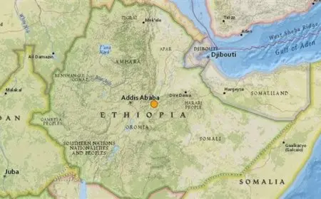 زلزال بقوة 5 درجات يضرب إثيوبيا